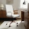 Flash Furniture White Leather Rose Gold Frame Mid-Back Chair GO-2286M-WH-RSGLD-GG - alternate 3